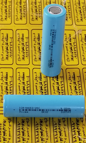 باتری لیتیوم یونHvvea ICR18650 -25c سیریت 25c ظرفیت نامی 2500mAh ( استوک )