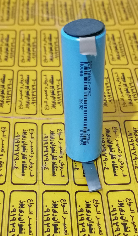 باتری لیتیوم یون ICR18650 Hvvea با ظرفیت 2500mAh ،سیریت 25
